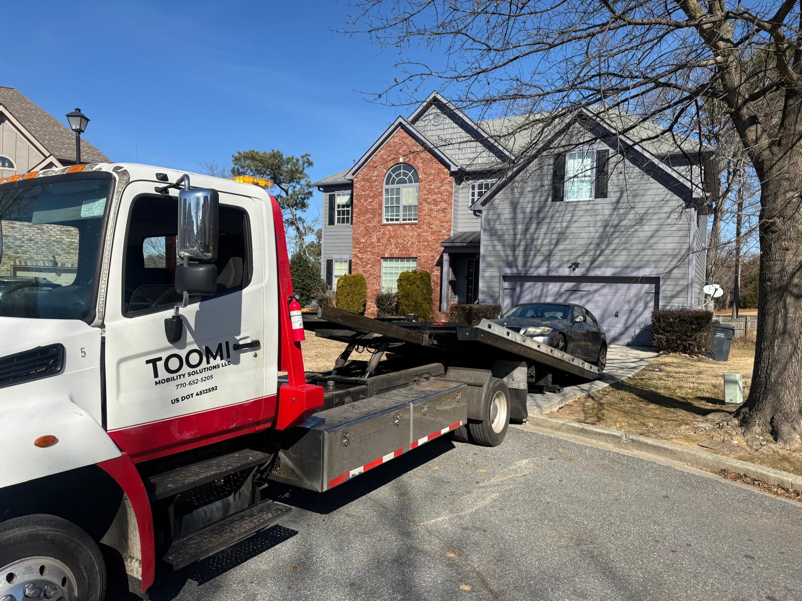 Residential towing with flatbed Sandy Springs GA